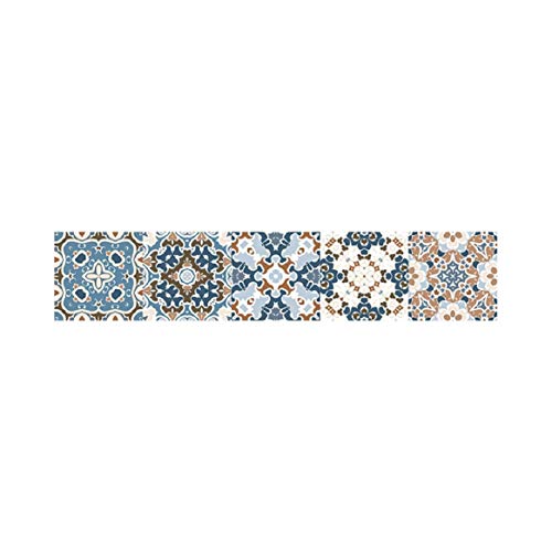 Wall Tile Peel and Stick, Moroccan Style PVC Refurbished Wall Stickers Self-Adhesive Home Decor (EE)