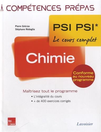 Chimie, 2e année PSI-PSI*