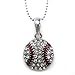 Soulbreezecollection Baseball Sports Pendant Necklace Teens Clear Rhinestones Sports Fashion Jewelry