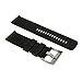 Wearable4U Quick Release Silicone Rubber Watchbands 18mm, 20mm, 22mm and choice of 15 colors (Black, 18 mm)