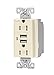 Eaton TR7745LA-BOX Combination USB Charger with Tamper Resistant Receptacle and Box, 15-Amp, Light Almond Finish