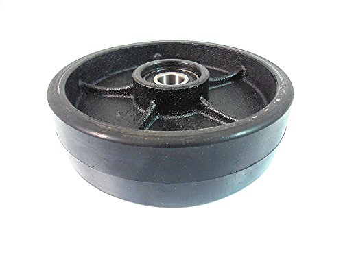 Pallet Jack Steer PU Wheel- 7" Diameter x 2" Wide 20 mm ID - Thumbnail 3