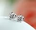 DEHANG 925 Sterling Silver Cubic Zirconia Cz Stud Earrings - White