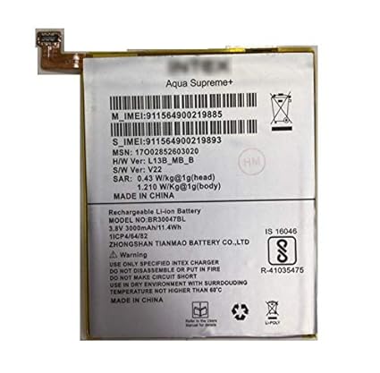 intex aqua supreme plus battery