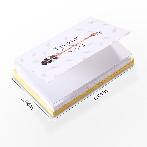 Geekper 16 Thank You Greeting Cards - Folded Thank You Note Cards 4 Designs for Thanksgiving Christmas Wedding Birthday - Envelopes Included 5.9 x 3.9 inch - Thumbnail 2