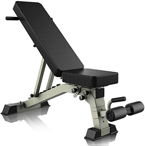 YouTen Adjustable 9 Positions Incline Decline Sit Up Bench for Abs Exercise, Handles for Dragon Flag, Weight Capacity Rated Full Body Workout Foldable Bench for Dragon Flag