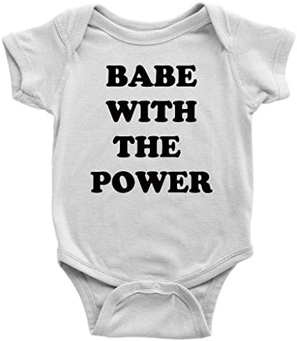 OystersPearl Babe with The Power Infant Bodysuit. Red White Striped Baby Onesie. Labyrinth David Bowie Magic Dance