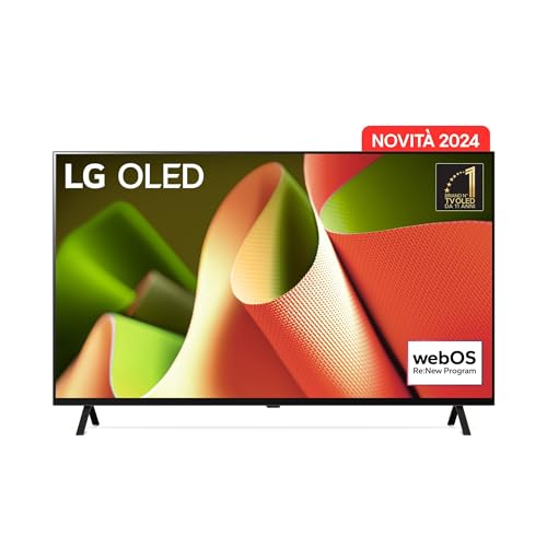 LG OLED 55'', Serie B4 2024, OLED55B46LA, Smart TV 4K, Processore α8, Dolby Vision, Dolby Atmos, 4 HDMI 2.1, Gsync, VRR, ThinQ AI, Wi-Fi, webOS 24, Telecomando puntatore, Essence Graphite