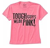 Gildan Boy's Tough Guys Wear Pink Short Sleeve Graphic Tee