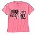 Gildan Boy's Tough Guys Wear Pink Short Sleeve Graphic Tee