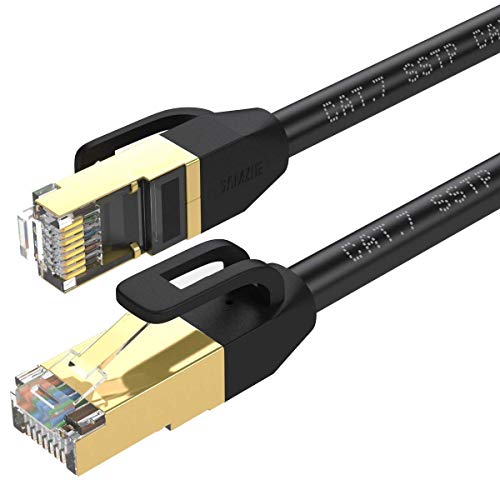 Cat7 Ethernet Cable 8M , cat 7 Patch Cord Gigabit Network lan cable high speed 10gbps gold plated RJ45 connector for Modem router Patch panel computer laptop TV box (8M, Black color) — image 1