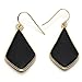 Top Plaza Womens Fashion Natural Gemstone Ear Hook Water Drop Ear Pendant Dangle Earring