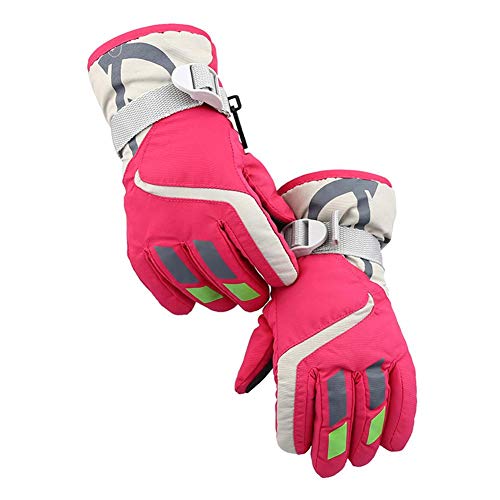 ski gloves kids winter warm waterproof windproof thermal snowboard anti slip cold weather snow skiing snowboarding cycling per children's lining outdoor sports mittens for 3-6 years old boy girls