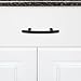 Amazon Basics Modern Curved Cabinet Handle, 5.25-inch Length (3-inch Hole Center), Flat Black, 10-Pack