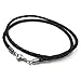 Loralyn Designs 3mm Men's Black Braided Leather Necklace Cord with Stainless Steel Lobster Clasp (16-30 Inch)