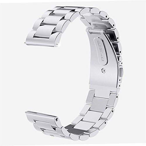 Moto 360 &amp; Gear S2 Classic Watch Band, Vicsainteck 20mm Quick Release Solid Stainless Steel Metal Business Replacement Bracelet Strap Wristband for Gear S2, Moto 360 And All 20mm Smart Watch (Silver)