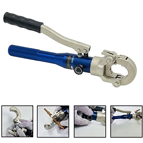IBOSAD Copper Tube Fittings Hydraulic Pipe Crimping Tool with 1/2",3/4