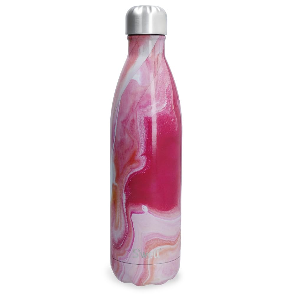 S'well Stainless Steel Reusable Water Bottle, 750ml, Rose Agate, Triple-Insulated and Leak-Proof Drinking Bottle — image 1