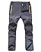 Gash Hao Mens Snow Ski Waterproof Softshell Snowboard Pants Outdoor Hiking Fleece Lined Zipper Bottom Leg (180Grey, 32W x 30L)