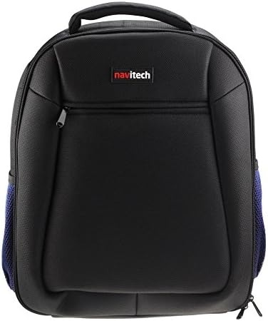 Navitech Rugged Black Carry Backpack with Customisable internal Storage Space. Compatible with the Rhinopro 6000