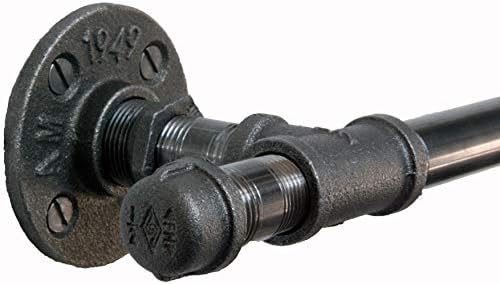 Curtain pole rail window industrial pipe pipework iron steampunk vintage retro The BROMFORD by Fe20six (1480mm)