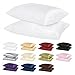 DreamHome Satin Standard Pillowcase, White, Pair
