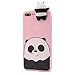 Sunbona iPhone 8 Plus Case, 3D Cartoon Animals Cute Bare Bears Soft Silicone Case Skin for iPhone 8 Plus 5.5 Inch (Pink)