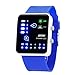 Carrie Hughes Boys girls Technological Sense Binary Digital LED Decoration Waterproof Sports Wrist Watches Blue CH186