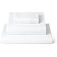 Mellanni Twin Sheets Set - 3 PC Iconic Collection Bedding - Hotel Luxury, Extra Soft, Cooling Bed Sheets - Wrinkle, Fade, Stain Resistant (Twin, White)