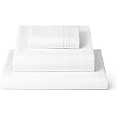 Mellanni Twin Sheets Set - 3 PC Iconic Collection Bedding - Hotel Luxury, Extra Soft, Cooling Bed Sheets - Wrinkle, Fade, Stain Resistant (Twin, White)