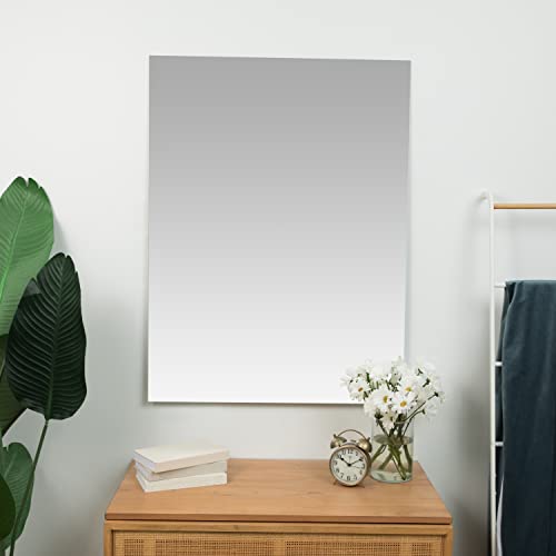 Hamilton Hills 30x40 inch Frameless Rectangular Mirror Large Polished