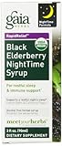 Gaia Herbs Black Elderberry Nighttime Syrup, 3 Ounce