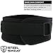 Steel Sweat Weight Lifting Belt - Nylon 6-inch Firm & Comfortable Back Support, Best for Workouts at The Gym, Weightlifting or Crossfit. Easily Adjustable MAXE Black Medium