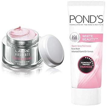 Lakme Perfect Radiance Fairness Day Creme 50 g & Pond's White Beauty Spot Less Fairness Face Wash, 200 g