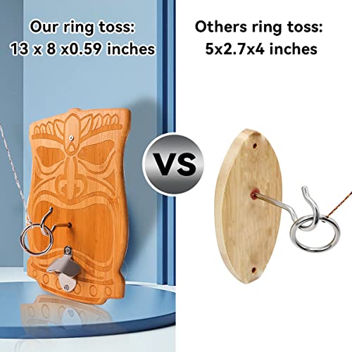 GSE Hook and Ring Toss Game Wall Mount for Adults Kids, Ring Hook Ring