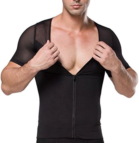JIAO MIAO Mens Waist Body Shaper T-Shirt Vest Tank Tops