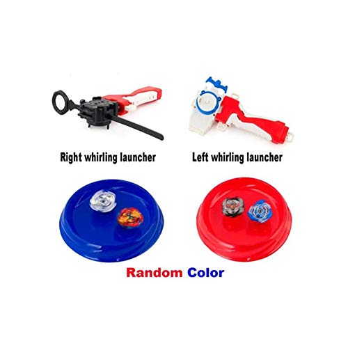 Battling Tops Game Battle Burst Tops Blade Blade Toys for Kids Gyro Metal Fusion , 4X High Performance Tops Attack Set with Launcher and Grip Starter Grip , Stadium Arena (Random Color)