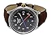 AVIATOR F-Series Men's Vintage Flight Pilot Dual Time GMT Quartz with Two Interchangeable Genuine Leather Straps Black and Brown Watch Set