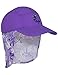 Tuga Girls Flap Sun Hat (UPF 50+), Amethyst, Large