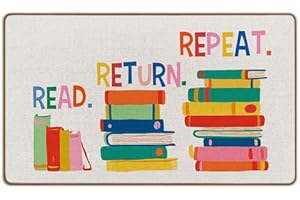 Classroom Library Door Mat, Reading Corner Decor，Boho Classroom Welcome Mat Front Doormats Indoor Outside Entrance for Nurser