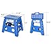 ACKO Folding Step Stool - 13 inch Height Premium Heavy Duty Foldable Stool for Kids & Adults, Kitchen Garden Bathroom Stepping Stool (Blue, 1PC)