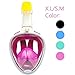 180° Full Face Snorkel Mask with Panoramic View Anti-Fog, Anti-Leak with Adjustable Head Straps with longer Snorkeling Tube Larger Area Design for Adults,Youth,kids