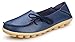 Kunsto Women's Leather Casual Loafer Shoes US Size 9 Blue