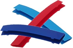 NYZAUTO Three Colored Stripe Grille Insert Trims Compatible with BMW 2011-2013 F10 5 Series 528i 535i 550i Kidney Grills (12 Beams,Not Fit 10-Beam)