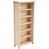 VOSAREA 1 12 Scale Bookcase Model Wooden Mini Bookshelf for Dollhouse Furniture Vertical Shelf Toy for Mini House Decoration DIY Crafts Room Display 7.67 X 3.58 X 1.45 in