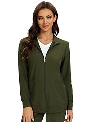 COZYFIT Scrub Jackets for Woman, Zip Front Nurse