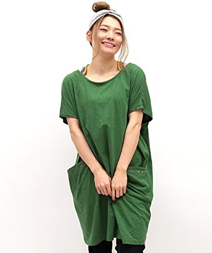 Amazon チチカカ カラフルブレードワンピース Hscbc142 Free グリーン ワンピース チュニック 通販