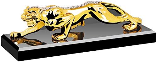 Vkenis Leopard Car Decoration Automotive Interior Ornaments with High-grade Perfume Stand (Golden)