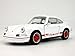 4.5 inch 1973 Porsche 911 Carrera RS 1/32 Scale Diecast Model by Welly - White/Red