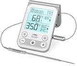 Lavatools OVT2 Element Digital Oven Thermometer for Oven, Grill, and Smoker Includes Dual-Sensor Stainless Temperature Probe (Silver)